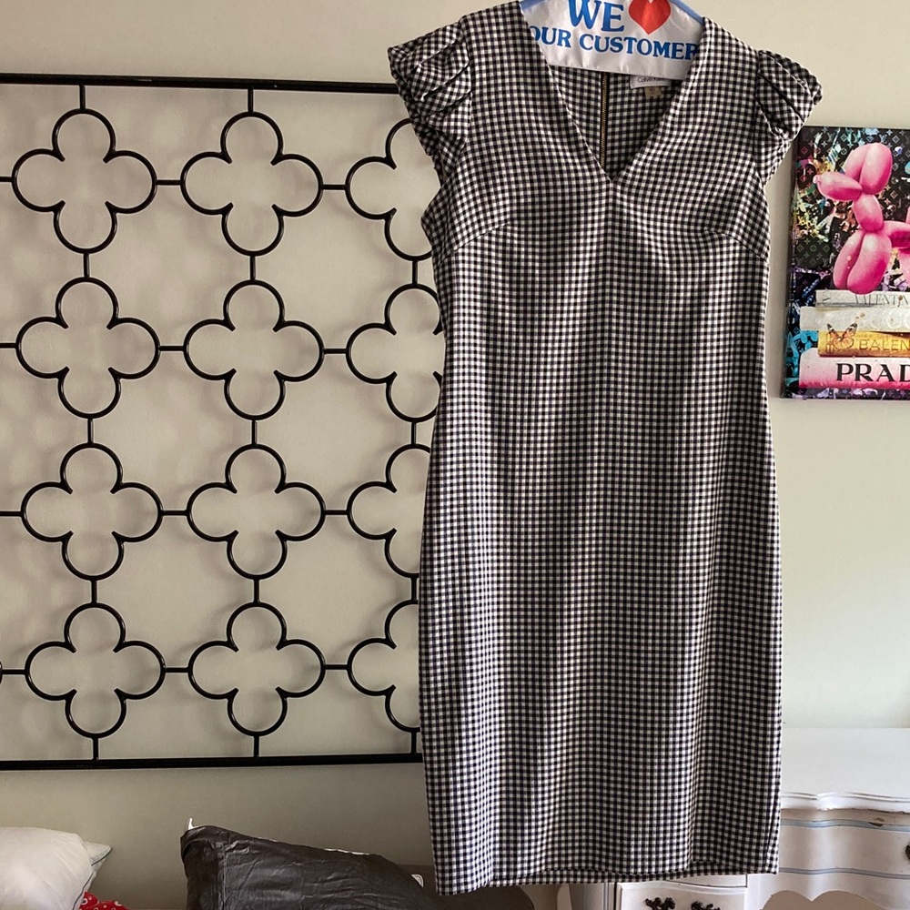 Calvin Klein Gingham Midi Dress